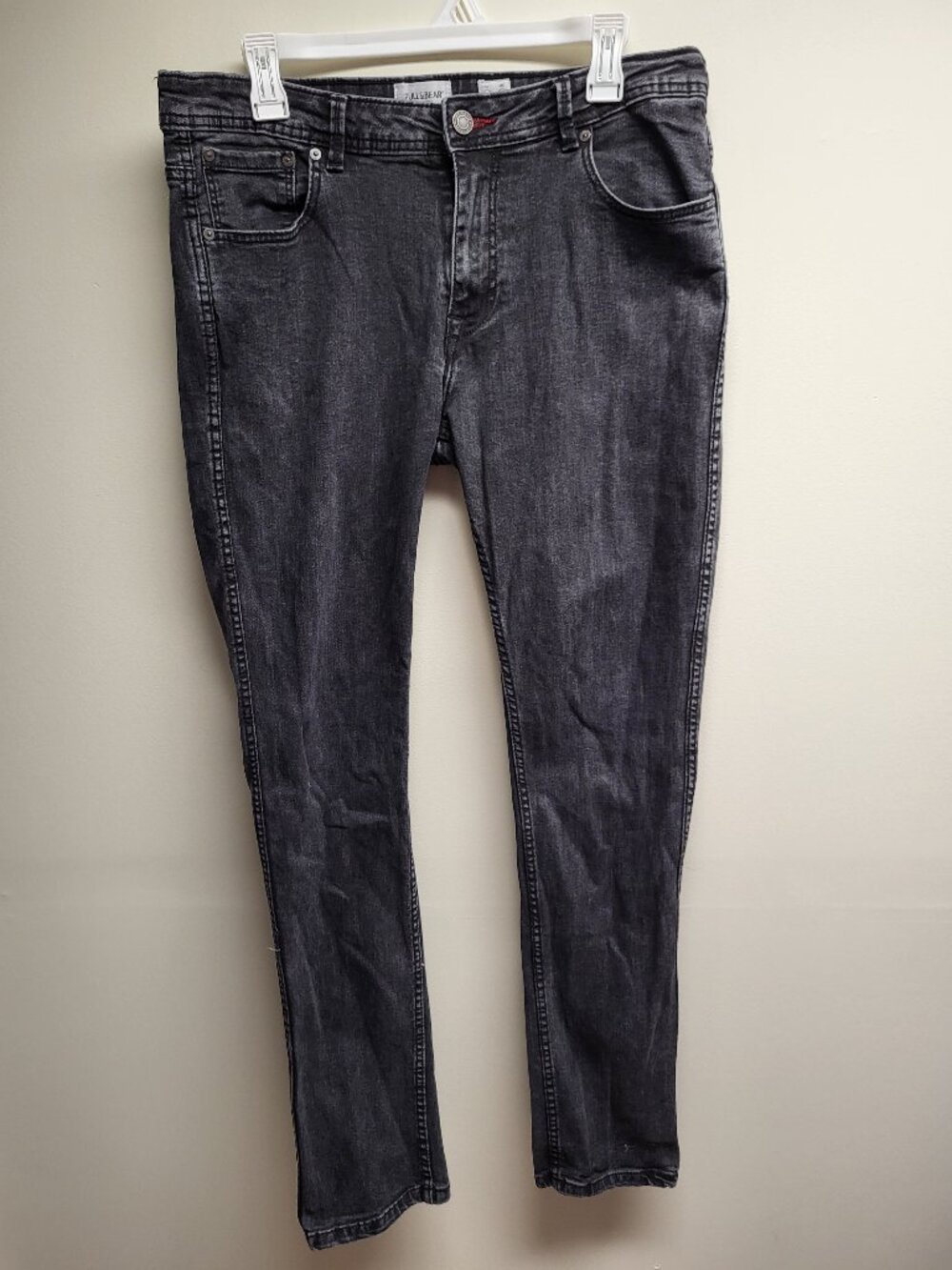 Pull&Bear Skinny Jeans W34 EU44 Black Gray Wash Denim